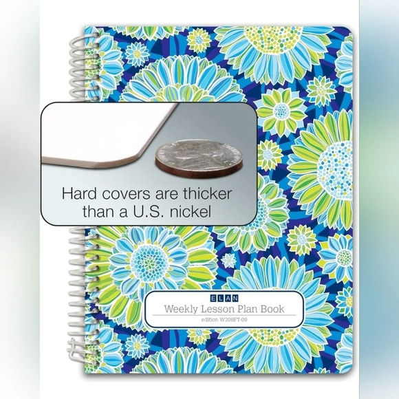 HARDCOVER 8 Period Teacher Lesson  Plan; Days Vertically Down the Side (W208) - Picture 3 of 9